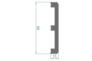 Плинтус напольный Cosca PX012 из экополимера